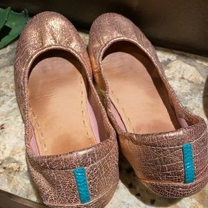 Rose gold Tieks ballet flats